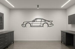 Porsche 911 Carrera Metal Car Silhouette