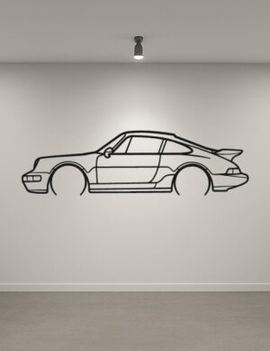 Porsche 911 Carrera Metal Car Silhouette
