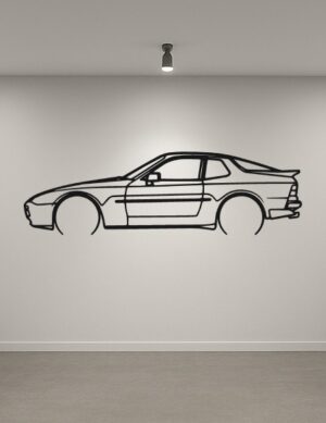 Porsche 944 Turbo Metal Car Silhouette