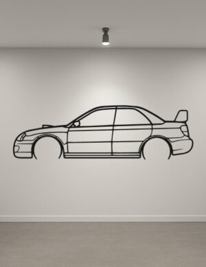 Subaru 04 Impreza WRX STI Metal Car Silhouette