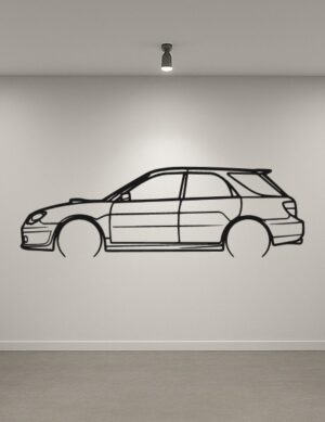 Subaru 07 Impreza WRX Wagon Metal Car Silhouette