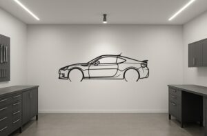 Subaru 13 BRZ Metal Car Silhouette
