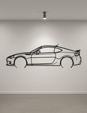 Subaru 13 BRZ Metal Car Silhouette