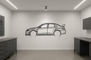 Subaru 14 Impreza WRX STI Metal Car Silhouette