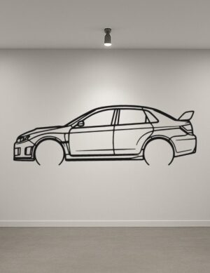 Subaru 14 Impreza WRX STI Metal Car Silhouette