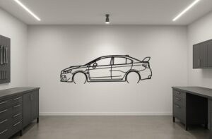 Subaru 15 Impreza WRX Metal Car Silhouette