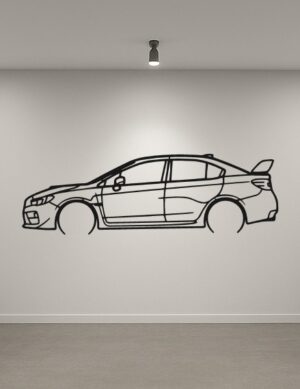 Subaru 15 Impreza WRX Metal Car Silhouette