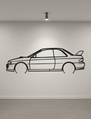 Subaru 96 Impreza GT Metal Car Silhouette
