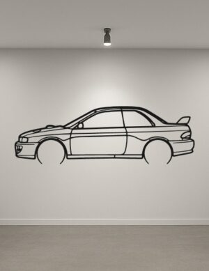 Subaru 99 Impreza WRX Metal Car Silhouette