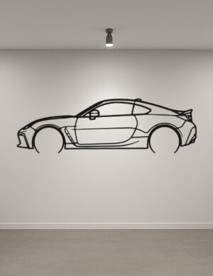 Toyota GR86 Metal Car Silhouette