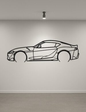 Toyota MK5 GR Supra Metal Car Silhouette