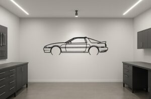 Toyota Mk3 Supra Metal Car Silhouette