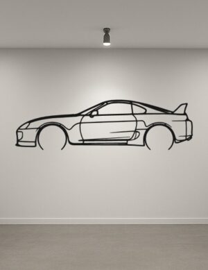 Toyota Mk4 Supra Metal Car Silhouette