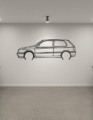 VW Golf MK3 GTI Metal Car Silhouette