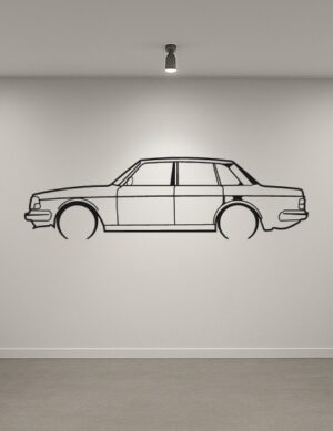 Volvo 240 Metal Car Silhouette