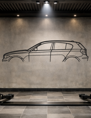 BMW 1 E87 Metal Car Silhouette