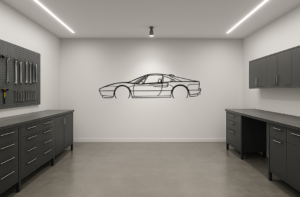 Ferrari 328 GTB Metal Car Silhouette