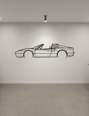 Ferrari 328 GTS Metal Car Silhouette