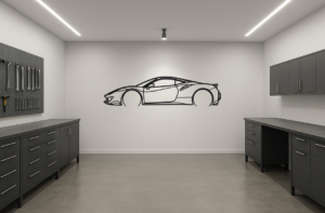 Ferrari 488 Pista Metal Car Silhouette