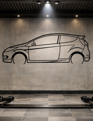 Ford 10 Fiesta Metal Car Silhouette