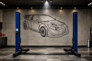 Hyundai 25 WRC  i20 N Rally1 Ott Tänak - Martin Järveoja Metal Car Silhouette