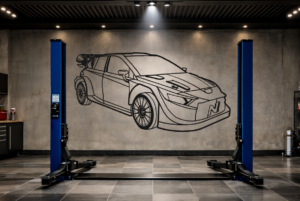 Hyundai 25 WRC  i20 N Rally1 Metal Car Silhouette