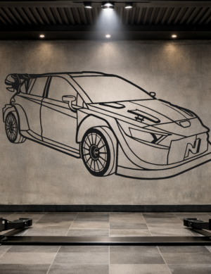 Hyundai 25 WRC  i20 N Rally1 Metal Car Silhouette