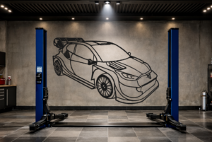 Toyota 26 GR YARIS Rally1 Metal Car Silhouette