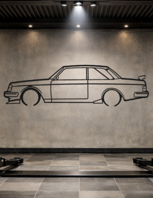 Volvo 242 Rally Car Metal Car Silhouette