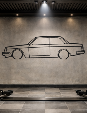 Volvo 242 Metal Car Silhouette
