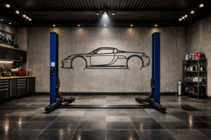 Porsche 04 Carrera GT (980) Metal Car Silhouette