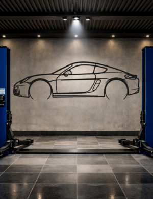 Porsche 15 718 Cayman GTS Metal Car Silhouette