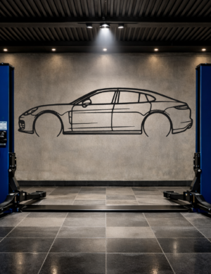 Porsche 20 Panamera Metal Car Silhouette
