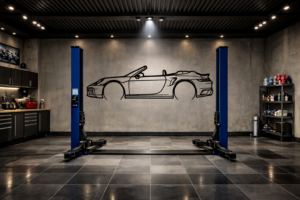 Porsche 22 911 Targa (992) Metal Car Silhouette