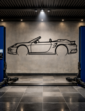 Porsche 22 911 Targa (992) Metal Car Silhouette