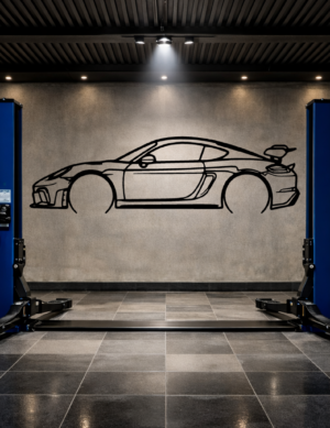 Porsche 23 718 Cayman GT4 RS Metal Car Silhouette