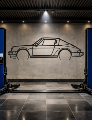 Porsche 78 911 Targa Metal Car Silhouette