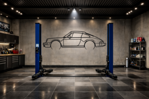 Porsche 83 911 SC Metal Car Silhouette