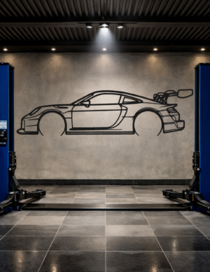 Porsche 911 GT2 RS Clubsport Metal Car Silhouette