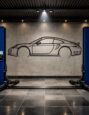 Porsche 911 Turbo S (992) Metal Car Silhouette