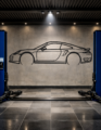 Porsche 911 Turbo S (992) Metal Car Silhouette