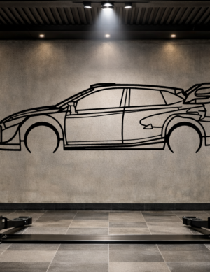 Hyundai 26 I20 N Rally1 Metal Car Silhouette