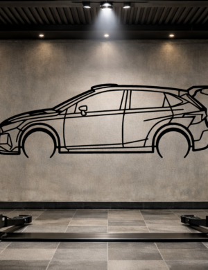 Hyundai 26 I20 N Rally2 Metal Car Silhouette