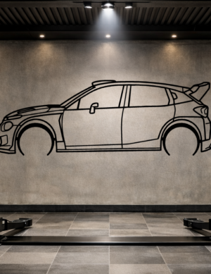 Lancia 26 Ypsilon Rally2 HF Integrale Metal Car Silhouette