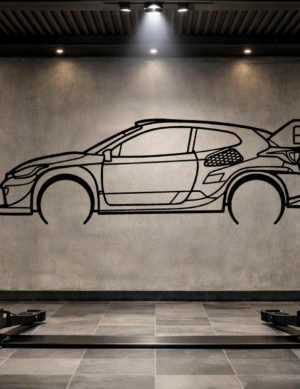 Toyota 26 GR YARIS Rally1 Metal Car Silhouette