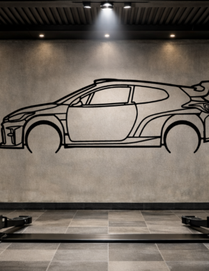 Toyota 26 GR YARIS Rally2 Metal Car Silhouette