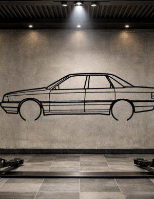 Audi 100 C3 Metal Car Silhouette