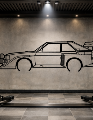 Audi Sport Quattro S1 WRC Metal Car Silhouette