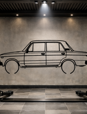 Lada 2105 Metal Car Silhouette