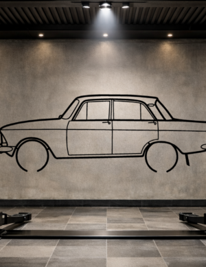 Moskvitch 412 Metal Car Silhouette
